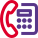 Deskphone business telephone with intercom facility layout icon