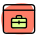 Online job portal website briefcase on a web browser icon