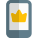 Membership crown badge for mobile online member icon