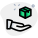Shipping item with door to door - gift delivery icon