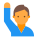 Man Raising Hand Skin Type 3 icon
