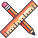 Pencil rule cross icon