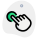 Single finger click isolated on white background icon