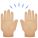 mani alzate, carnagione medio-chiara icon