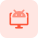 Computer connected Android software isolated on a white background icon