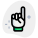 Index finger towards upside gesture isolated on a white background icon