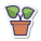 화분에 심은 식물 icon