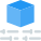 Off-set dimension tolerance of a three dimensional cubic shape icon