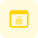 Browser security with padlock isolated on white background icon