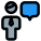 Chatting with business peers messenger application function layout icon