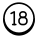 18 Circled C icon