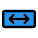 Horizontal arrows in both directional on a road signal icon