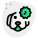 Dog attacked by animal virus isolated on white background icon