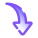 Curved Arrow Downward icon