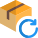 Re-attempt delivery of parcel item from logistic website portal icon