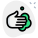 Washing hands to avoid virus transmission to others icon