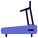 Treadmill for the cardio exercise and training icon