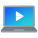 ノートパソコンの再生ビデオ icon