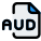 The AUD file extension is a data format used for AUD compressed audio files or sound clips icon