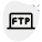 File transfer protocol connection on laptop isolated on a white background icon