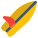 Surfboard for the water sports and games icon