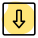 Downward direction arrow for a hospital navigation layout icon