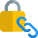 Link protected with a safety guard for private access icon