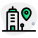 Corporate office location pin point logotype layout icon