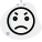 Angry expression with open mouth chat emoticon icon