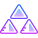 Trois triangles icon