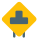 T Road top connected intersection road signal icon