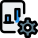logotipo da roda dentada externa em um gráfico de barras-configuração interna-negócio-preenchido-tal-revivo icon