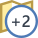 Zeitzone +2 icon