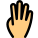 Four fingers hand gesture in political campaign with back of the hand icon