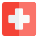 Family care hospital with plus logotype layout icon