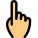 Pointing an index finger gesture sign, allegation political campaign icon