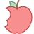 Pomme croquée icon