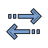 Flecha direccional horizontal icon