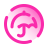 guarda-chuva circulado icon