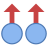 Glisser haut avec deux doigts icon