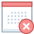 Calendar Delete icon