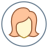 Circundado usuario Mujer Tipo de piel 1 2 icon