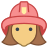 Bombero de sexo femenino icon