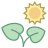 Planta sob sol icon