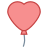 Balão de coração icon