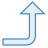 Rightward up arrow icon