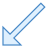 Down Left Arrow icon