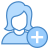 Adicionar usuário feminino icon