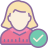 검사 사용자 여성 icon