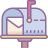 문자와 메일 박스 icon